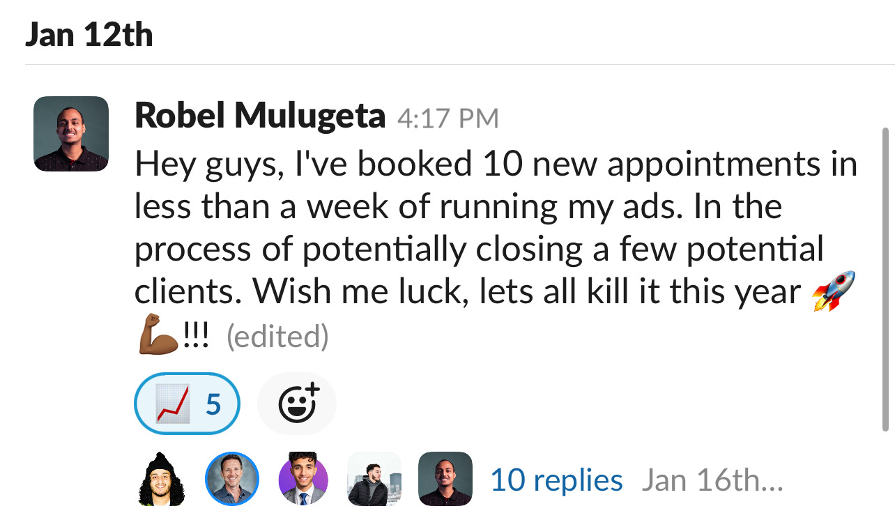 Robel&rsquo;s community post: 10 new appointments booked in under a week